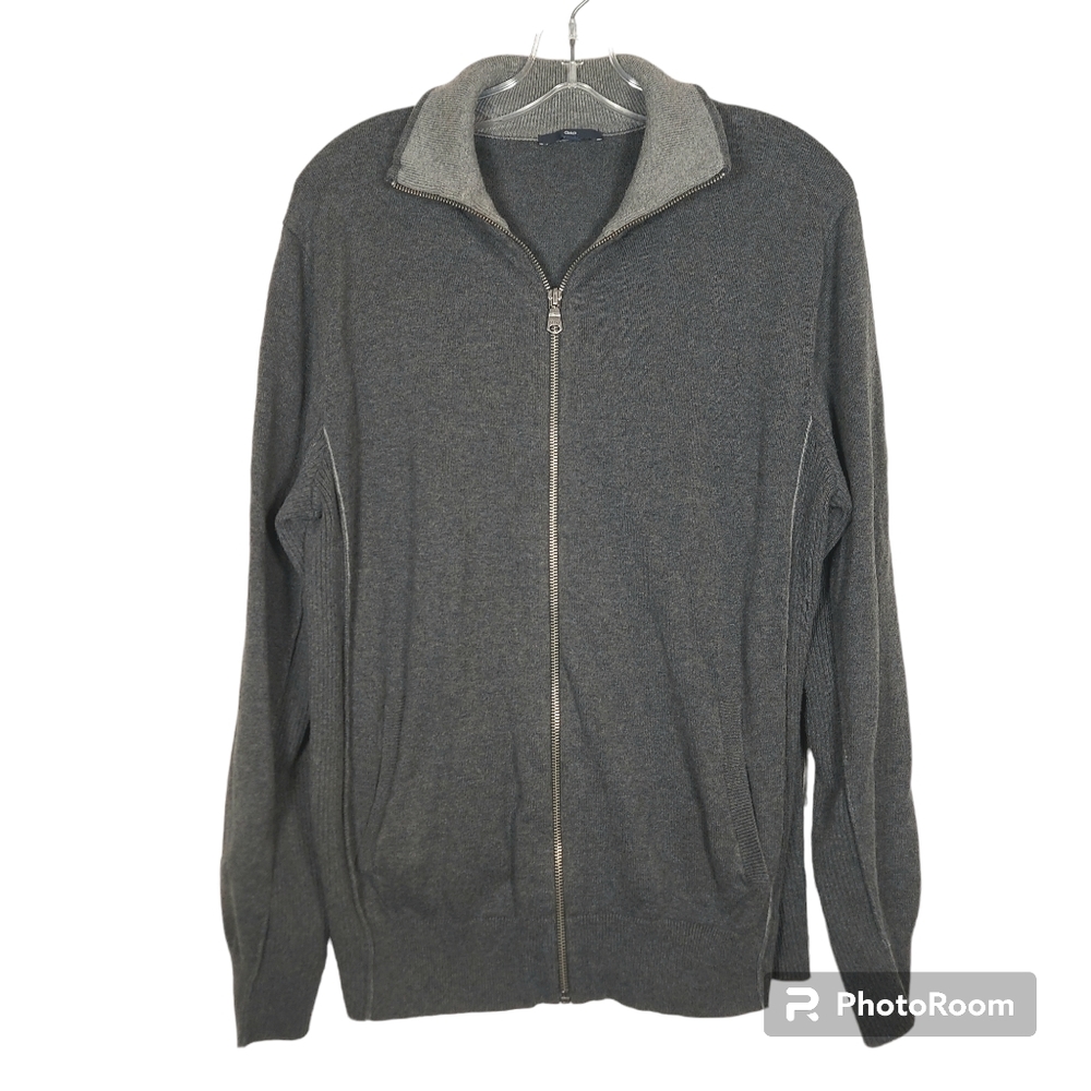 Dark Gray Gap Front Zip Jacket